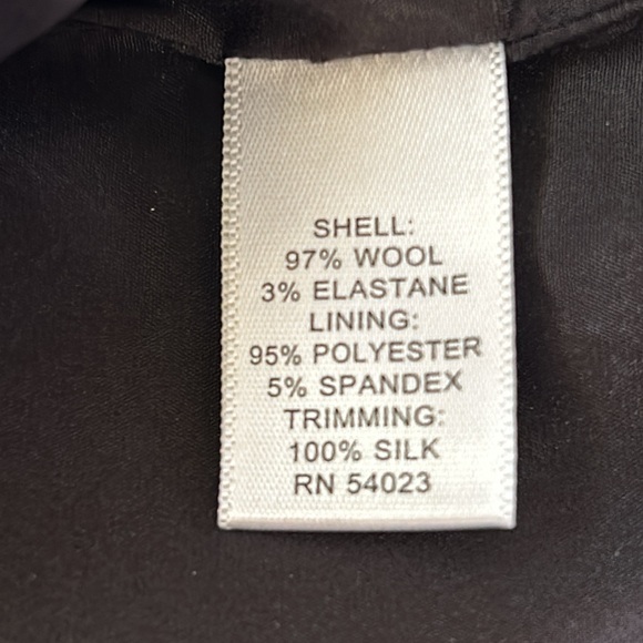 Banana Republic Black Wool Stretch Dress Sz 4P - Picture 7 of 9